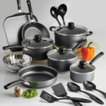 Cookware Set 18 Pcs Dark Gray