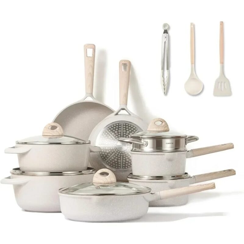 Cookware Set 21 Pcs Beige