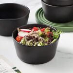 Stoneware Dinnerware Set 32 Pcs Black